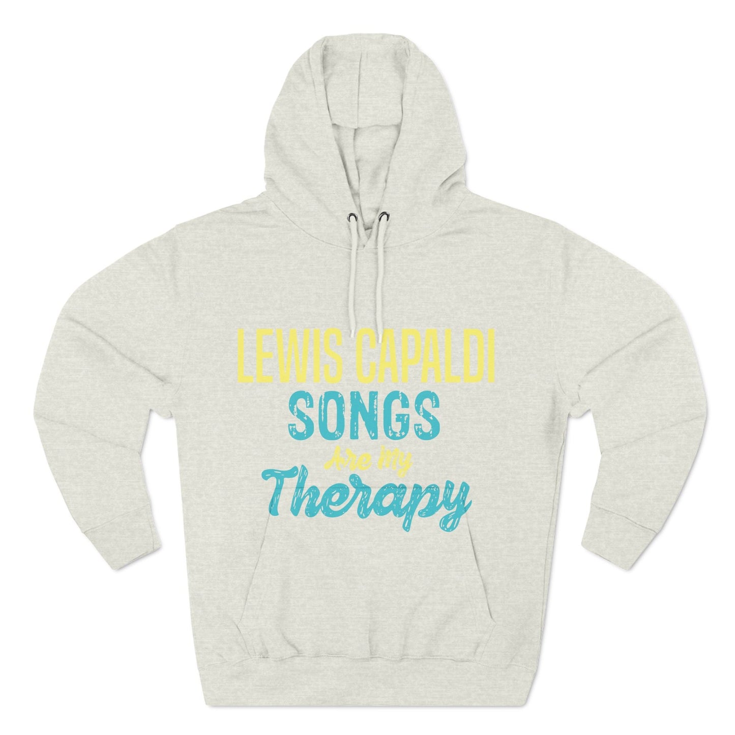 Lewis Capaldi Three-Panel Fleece Hoodie - Lewis Capaldi songs are my therapy