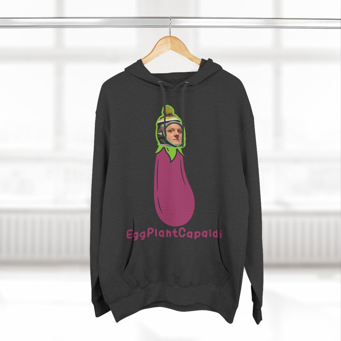 Lewis Capaldi Three-Panel Fleece Hoodie - Egg Plant Capaldi