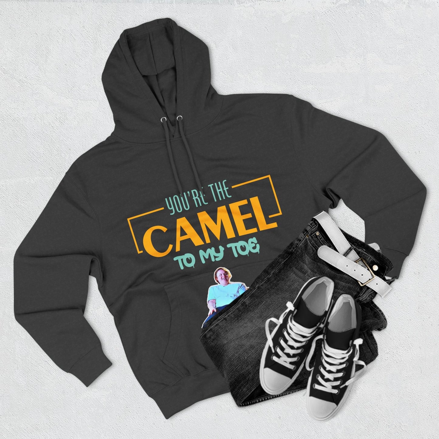 Lewis Capaldi Three-Panel Fleece Hoodie - You're the camel to my toe