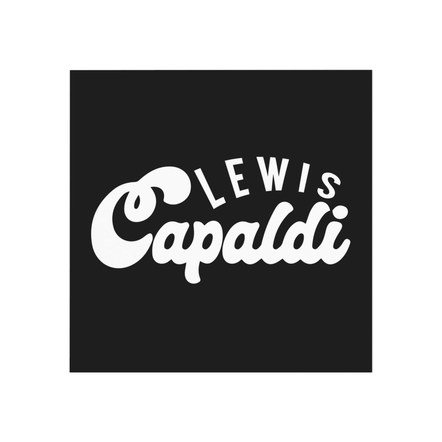 Lewis Capaldi Square Magnet - Writing