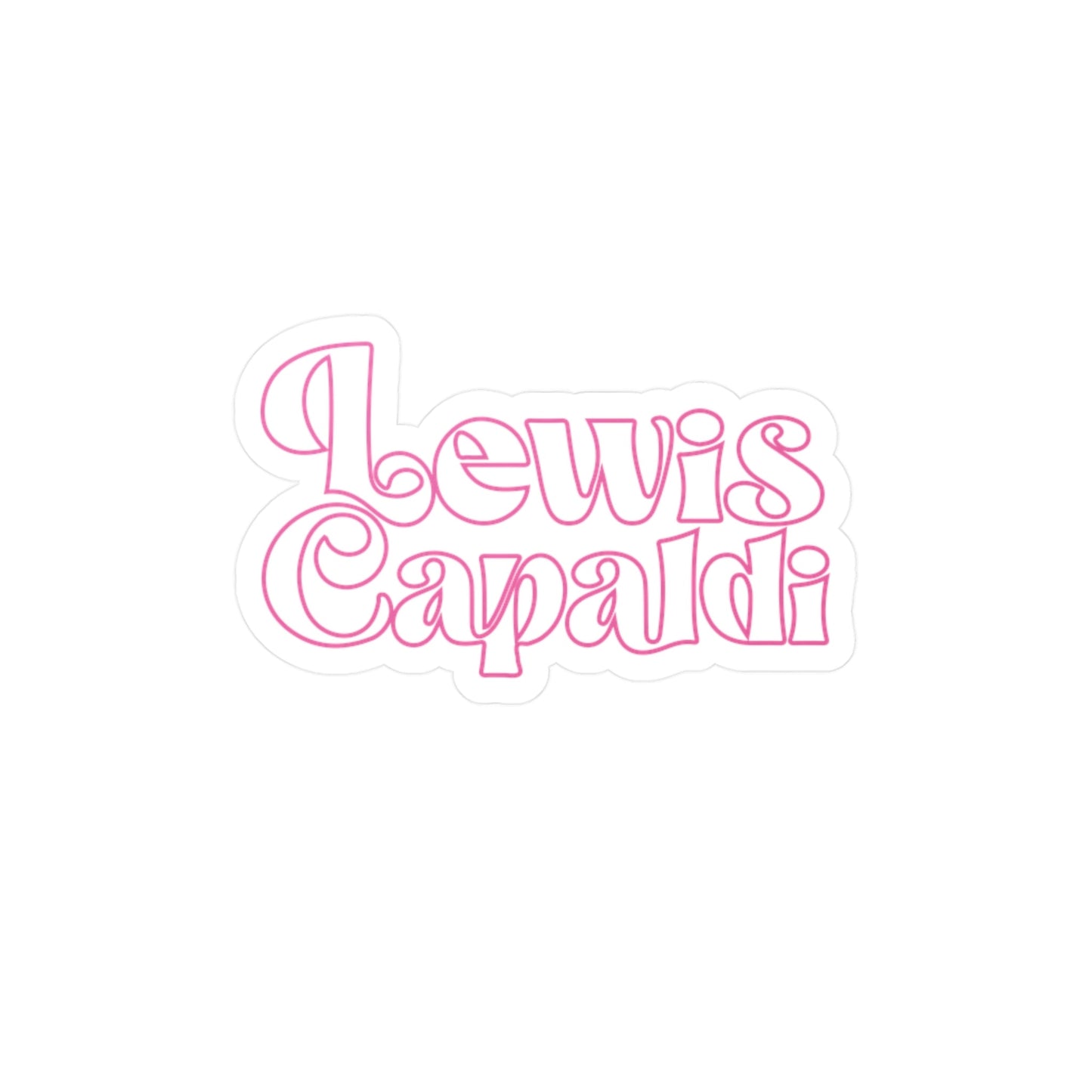 Lewis Capaldi Kiss-Cut Vinyl Stickers - Writing