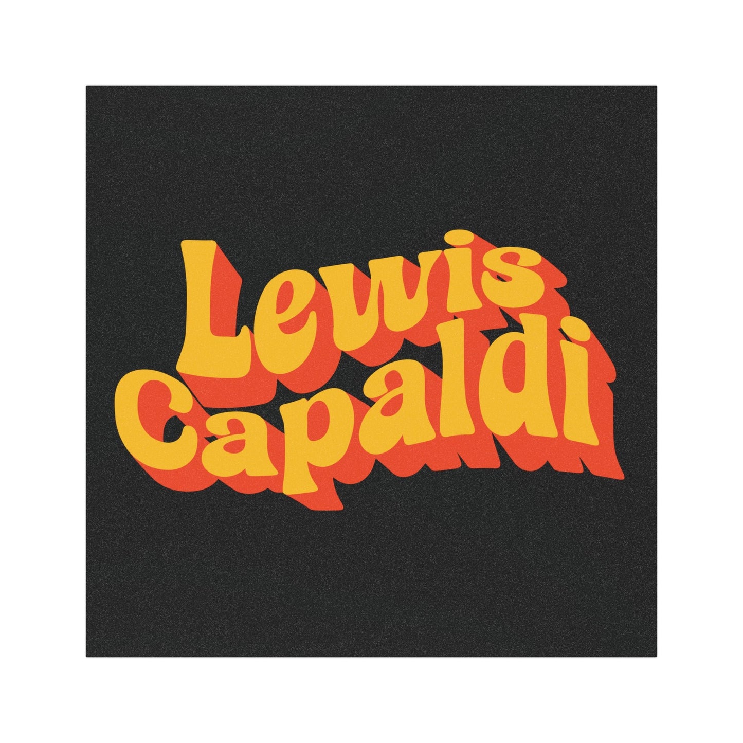 Lewis Capaldi Car Magnet - Writing