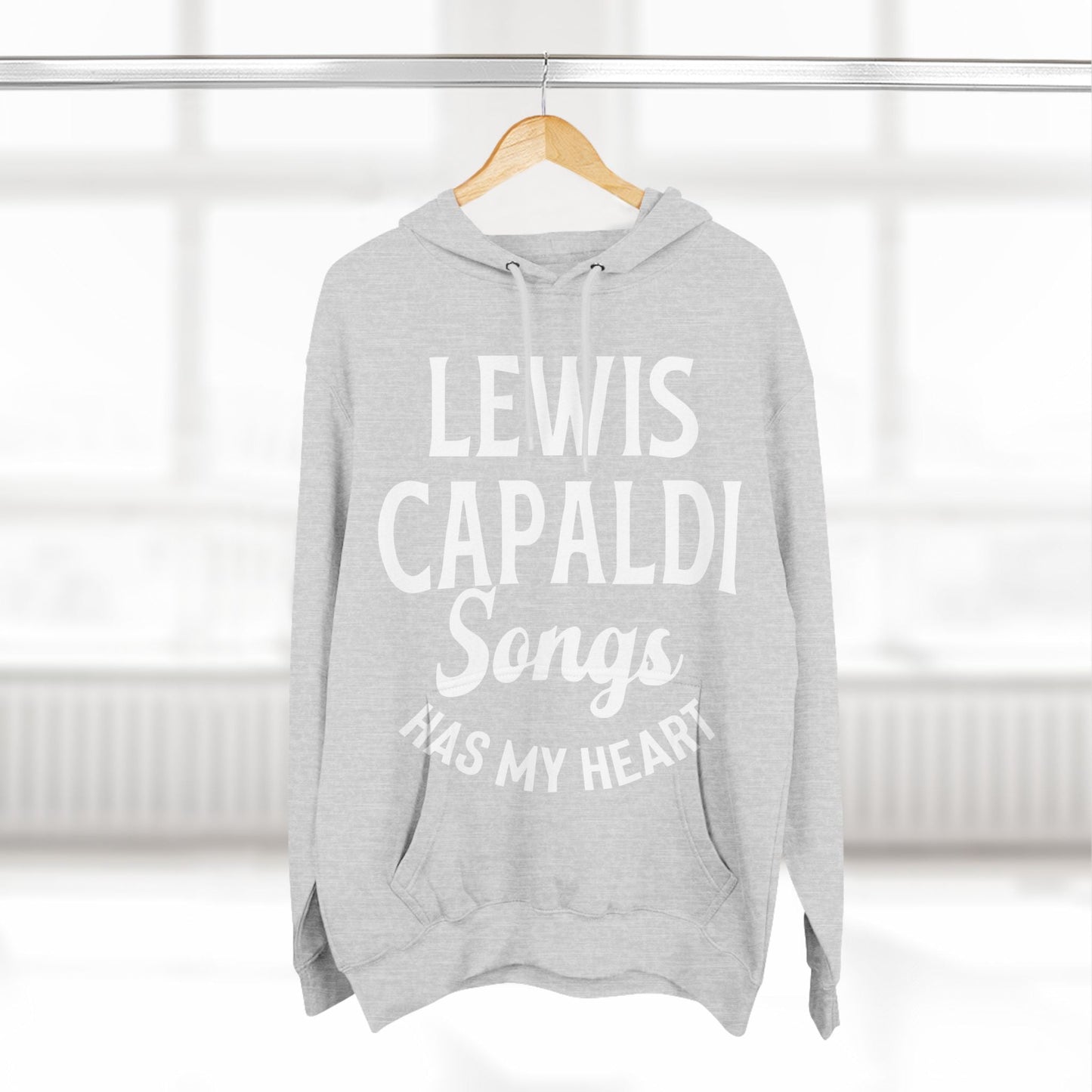 Lewis Capaldi Three-Panel Fleece Hoodie - Lewis Capaldi songs has my heart