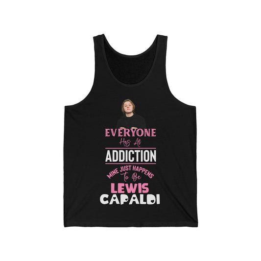 Lewis Capaldi Unisex Jersey Tank Top - Everyone has a addiction-