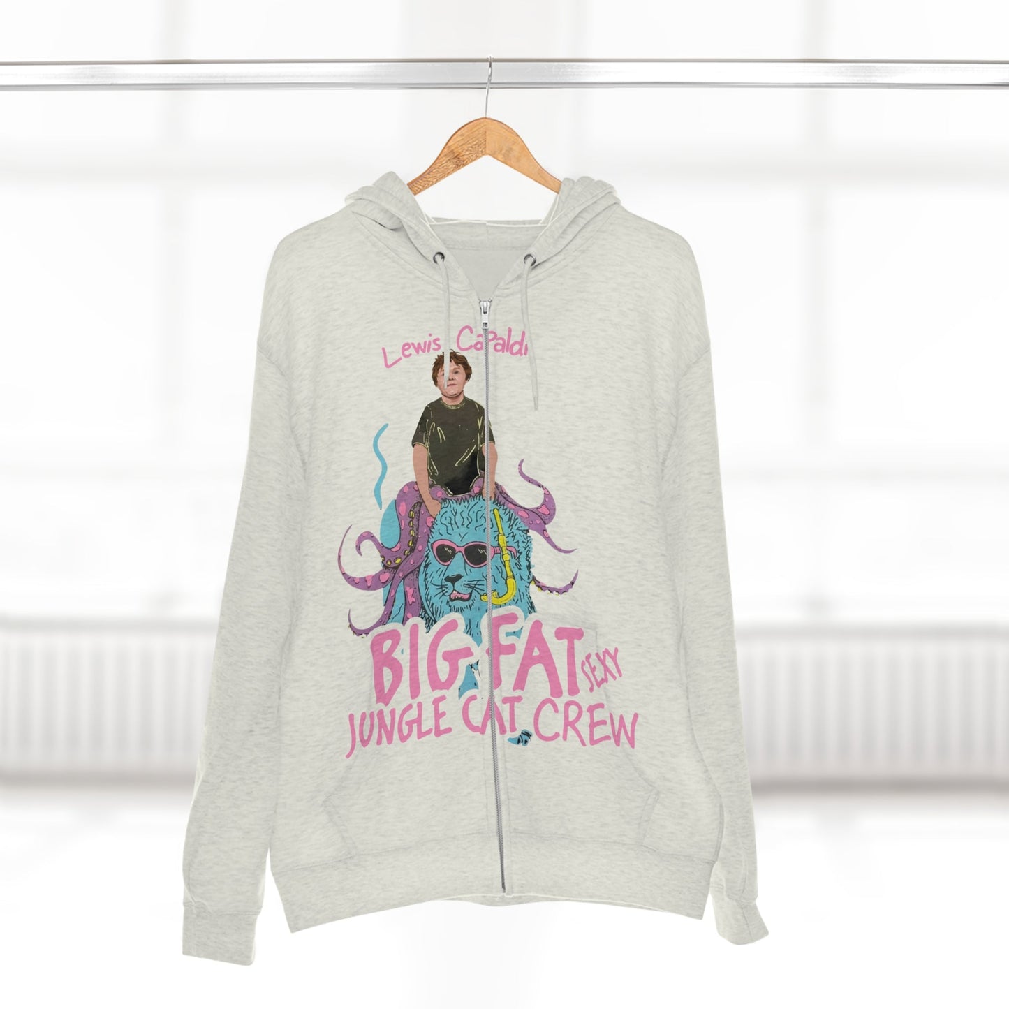 Lewis Capaldi Unisex Zip Hoodie - Big Fat Sexy Jungle Cats