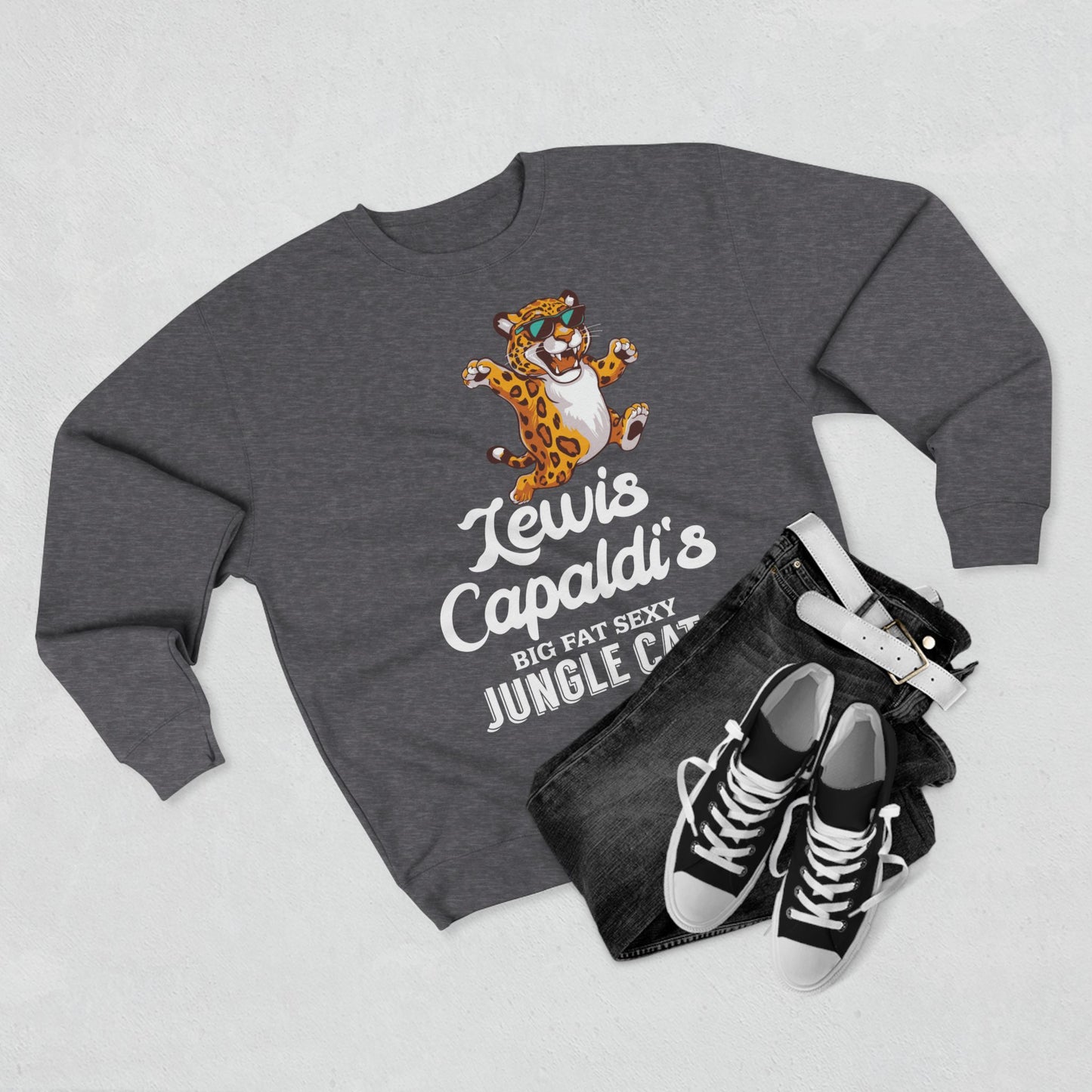 Lewis Capaldi Unisex Crewneck Sweatshirt - Big Fat Sexy Jungle Cats