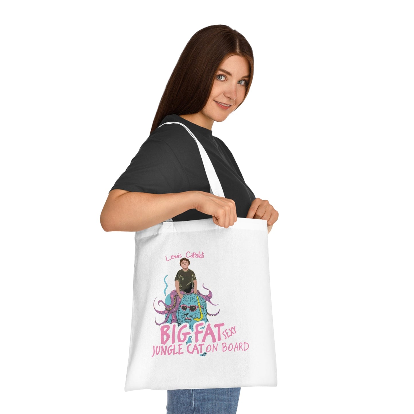 Lewis Capaldi Cotton Tote Bag - Big Fat Sexy Jungle Cats