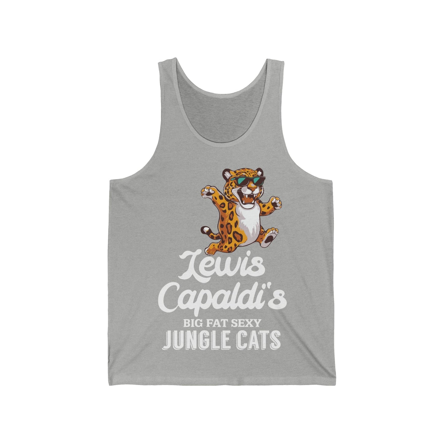 Lewis Capaldi Unisex Jersey Tank Top - Big Fat Sexy Jungle Cats - S / Athletic Heather - Tank Top