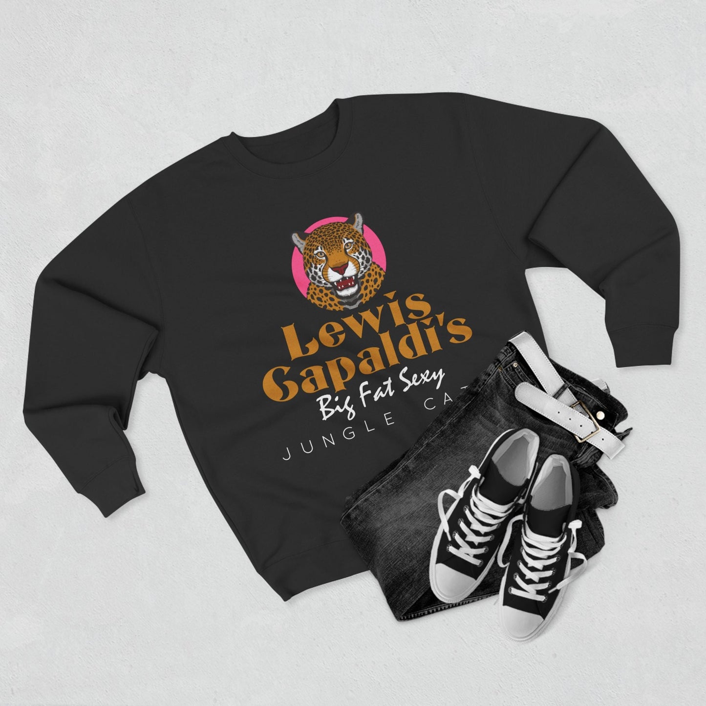 Lewis Capaldi Unisex Crewneck Sweatshirt - Big Fat Sexy Jungle Cats - Sweatshirt