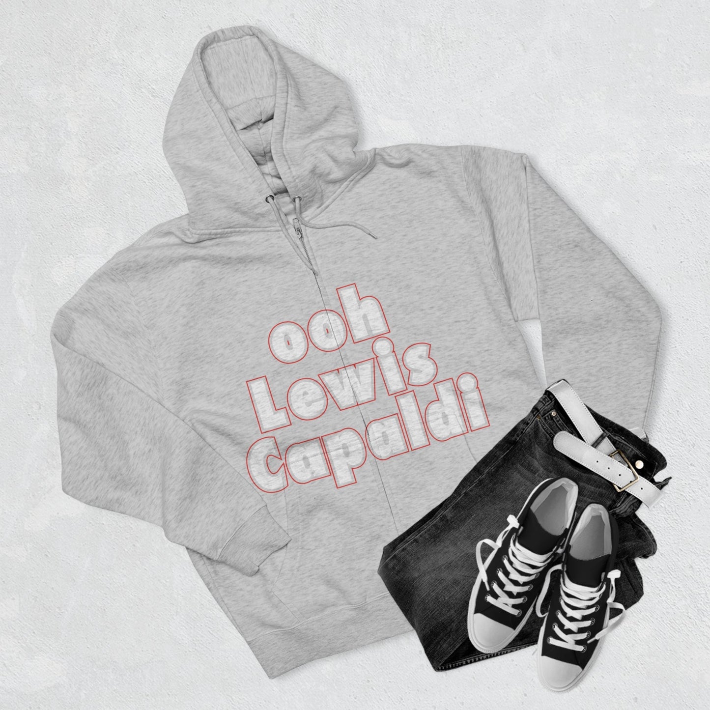 Lewis Capaldi Unisex Zip Hoodie - Ooh Lewis Capaldi