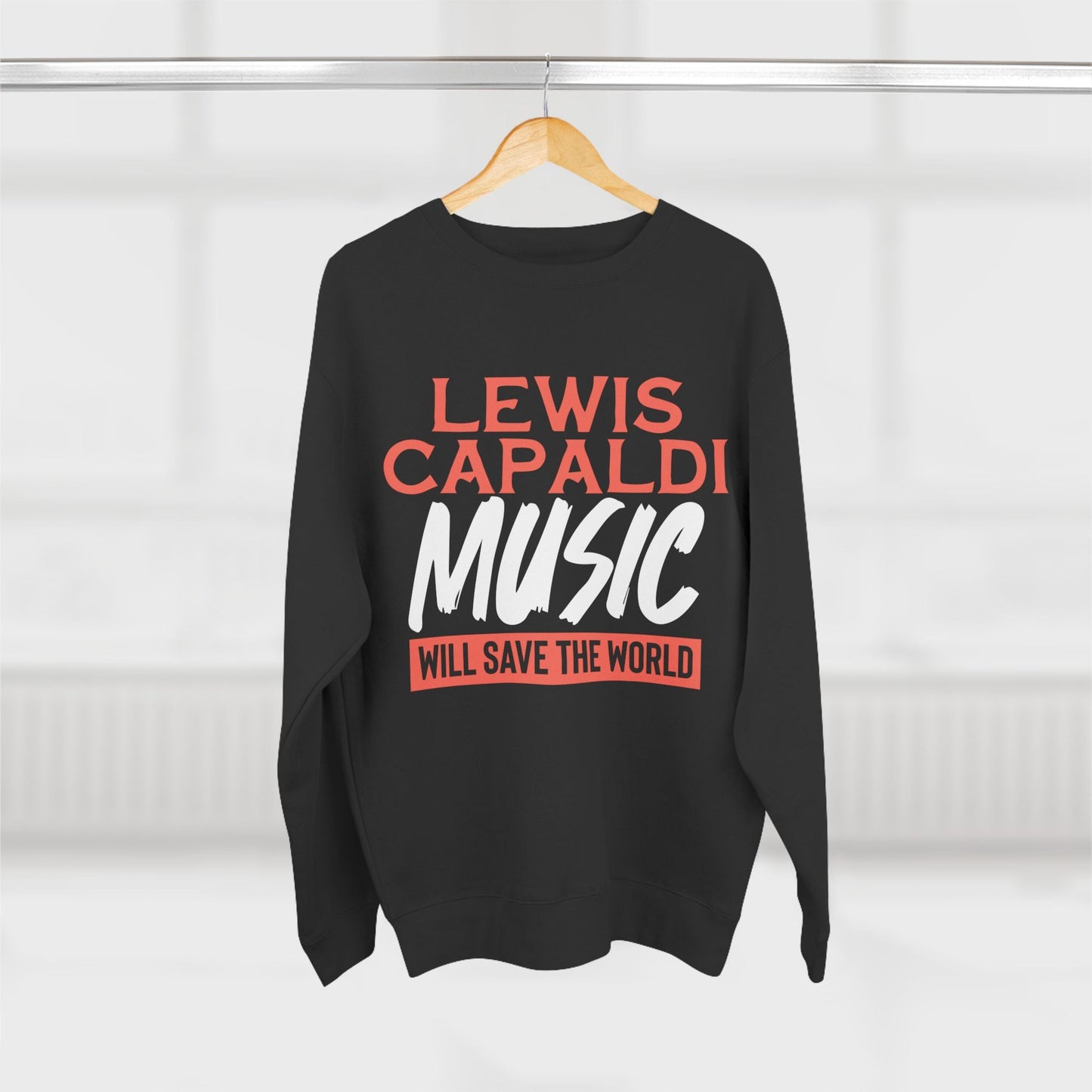 Lewis Capaldi Unisex Crewneck Sweatshirt - Lewis Capaldi music will save the world