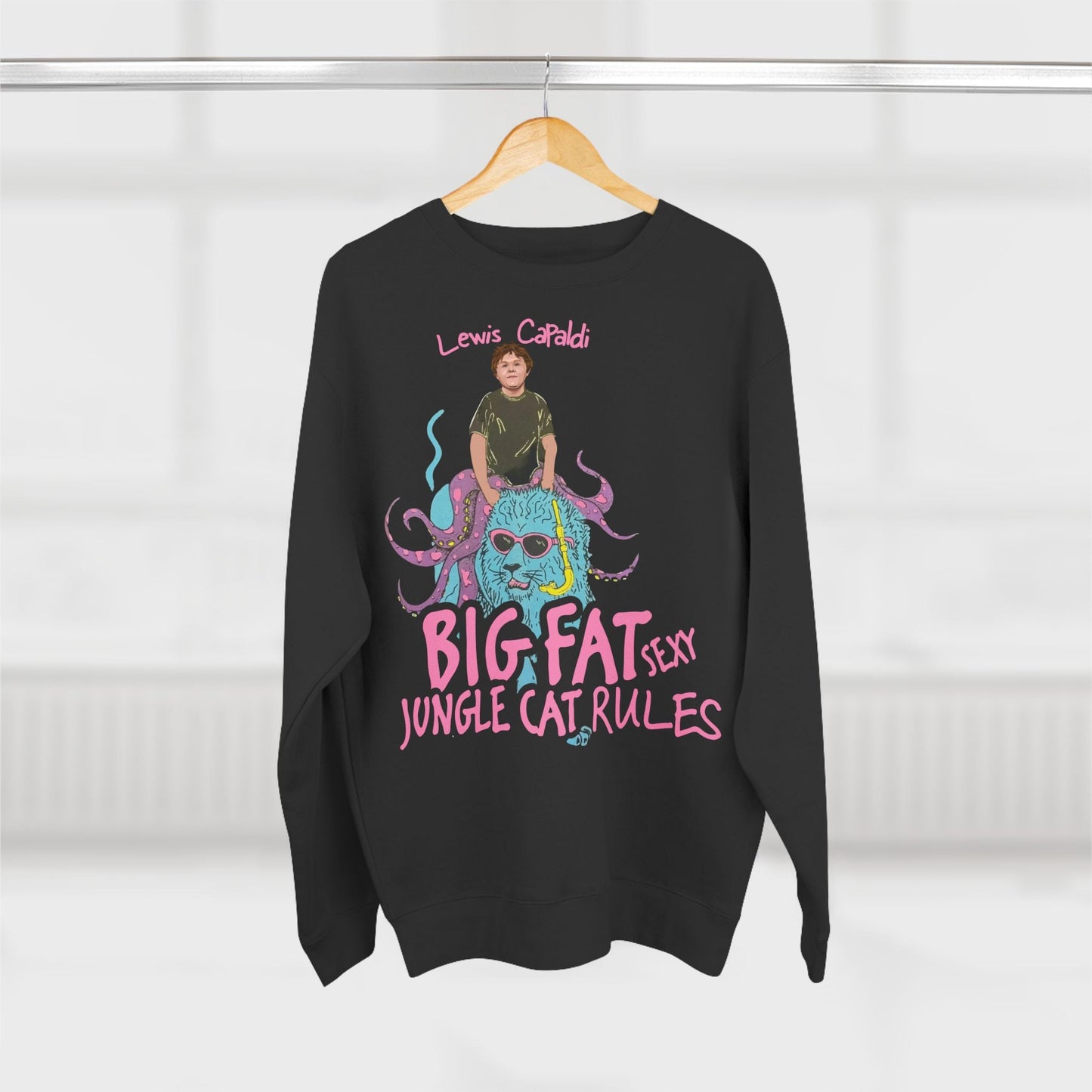 Lewis Capaldi Unisex Crewneck Sweatshirt - Big Fat Sexy Jungle Cats