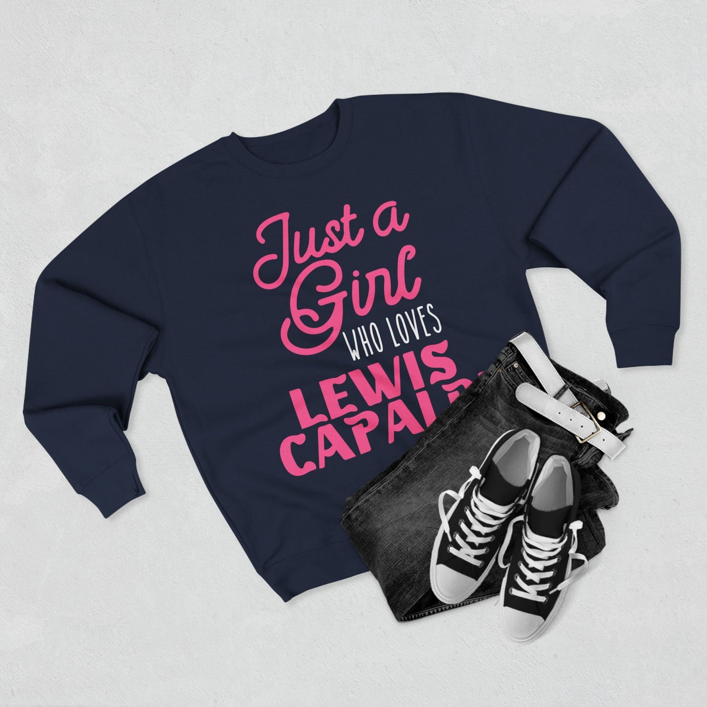 Lewis Capaldi Unisex Crewneck Sweatshirt - Just a girl who loves Lewis Capaldi