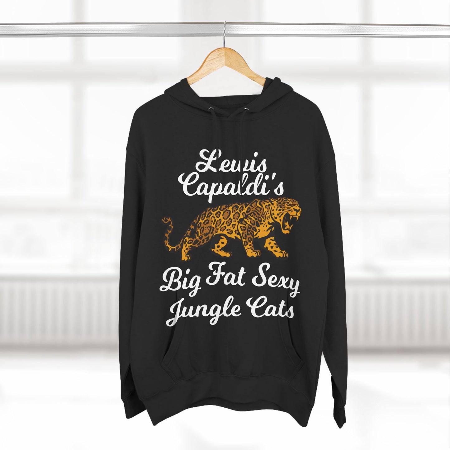 Lewis Capaldi Three-Panel Fleece Hoodie - Big Fat Sexy Jungle Cats