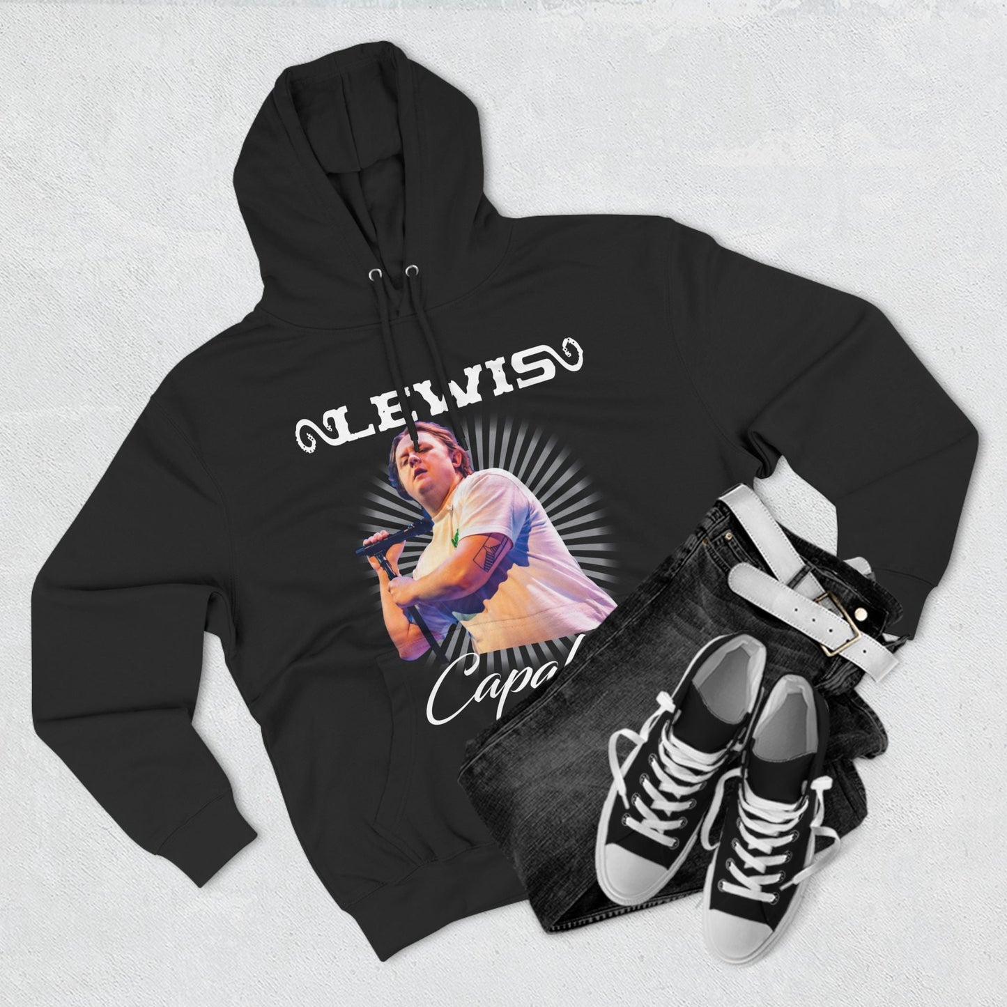 Lewis Capaldi Three-Panel Fleece Hoodie - Graphic