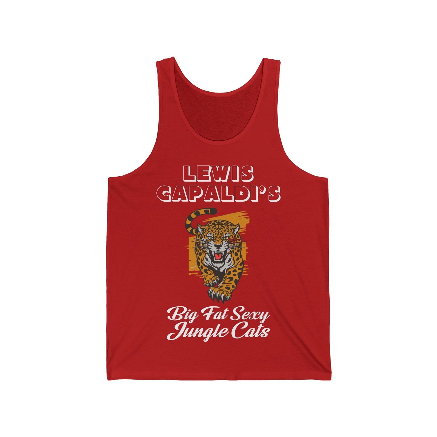 Lewis Capaldi Unisex Jersey Tank Top - Big Fat Sexy jungle cats