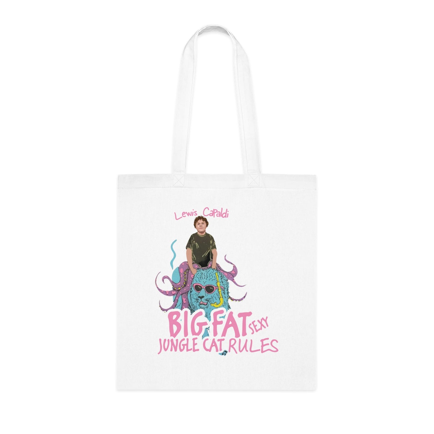 Lewis Capaldi Cotton Tote Bag - Big Fat Sexy Jungle Cats