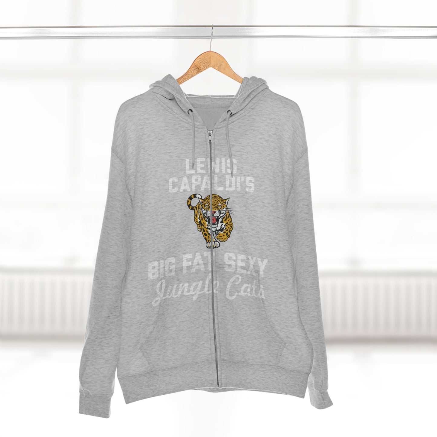 Lewis Capaldi Unisex Zip Hoodie - Big Fat Sexy Jungle Cats