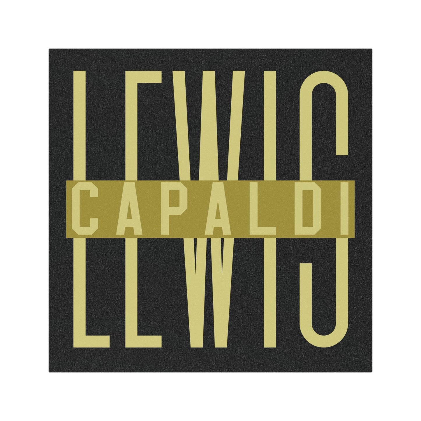 Lewis Capaldi Car Magnet - Writing