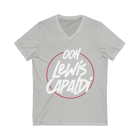 Lewis Capaldi Unisex Jersey Short Sleeve V-Neck Tee - ooh Lewis Capaldi