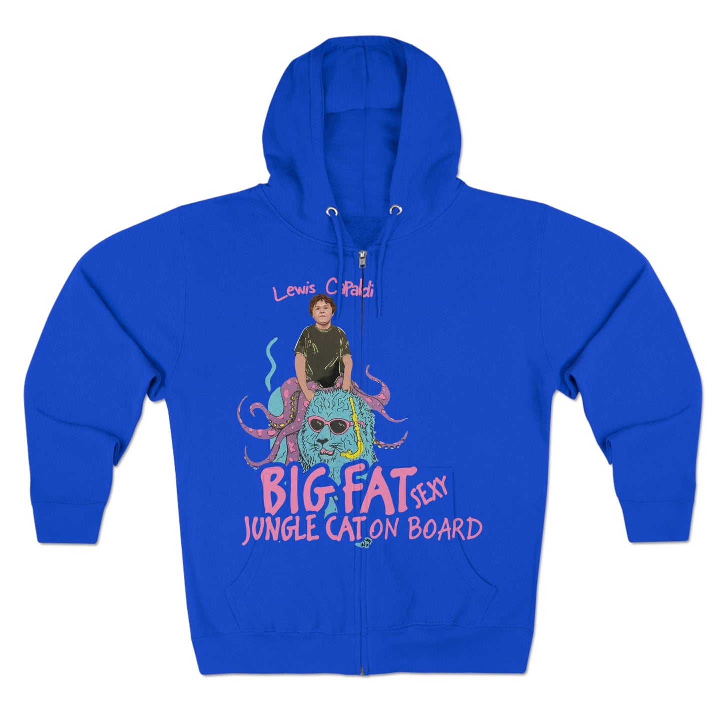 Lewis Capaldi Unisex Zip Hoodie - Big Fat Sexy Jungle Cats