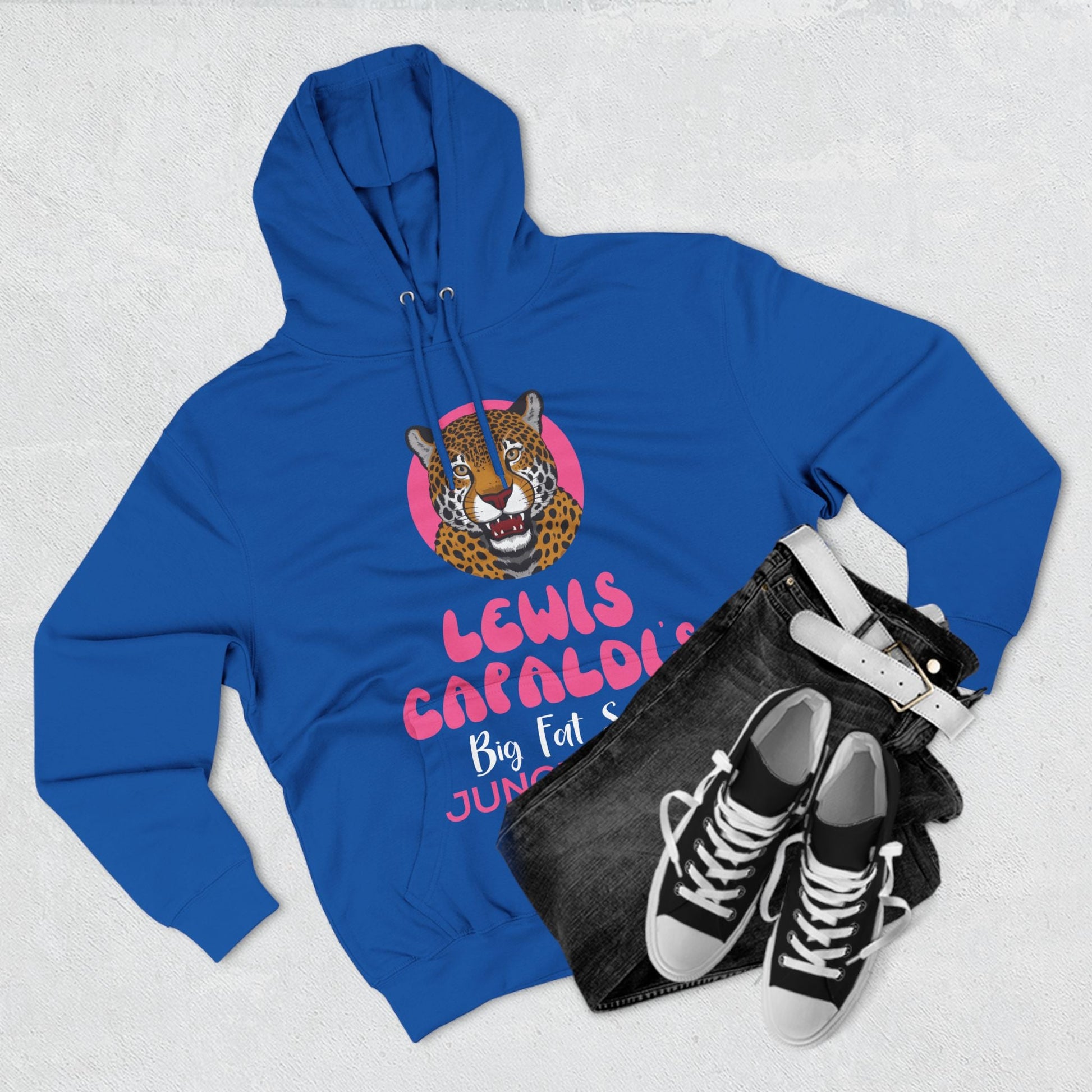 Lewis Capaldi Three-Panel Fleece Hoodie - Big Fat Sexy Jungle Cats - Hoodie