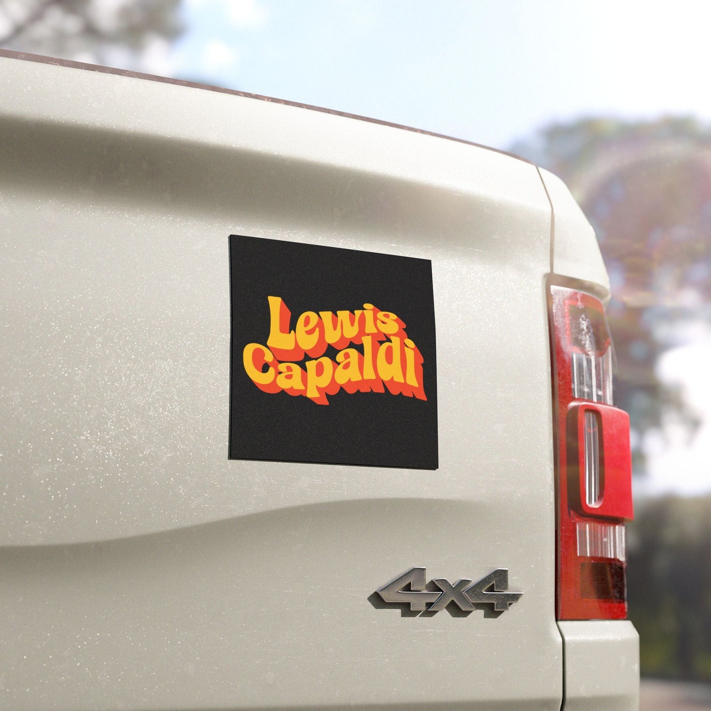 Lewis Capaldi Car Magnet - Writing