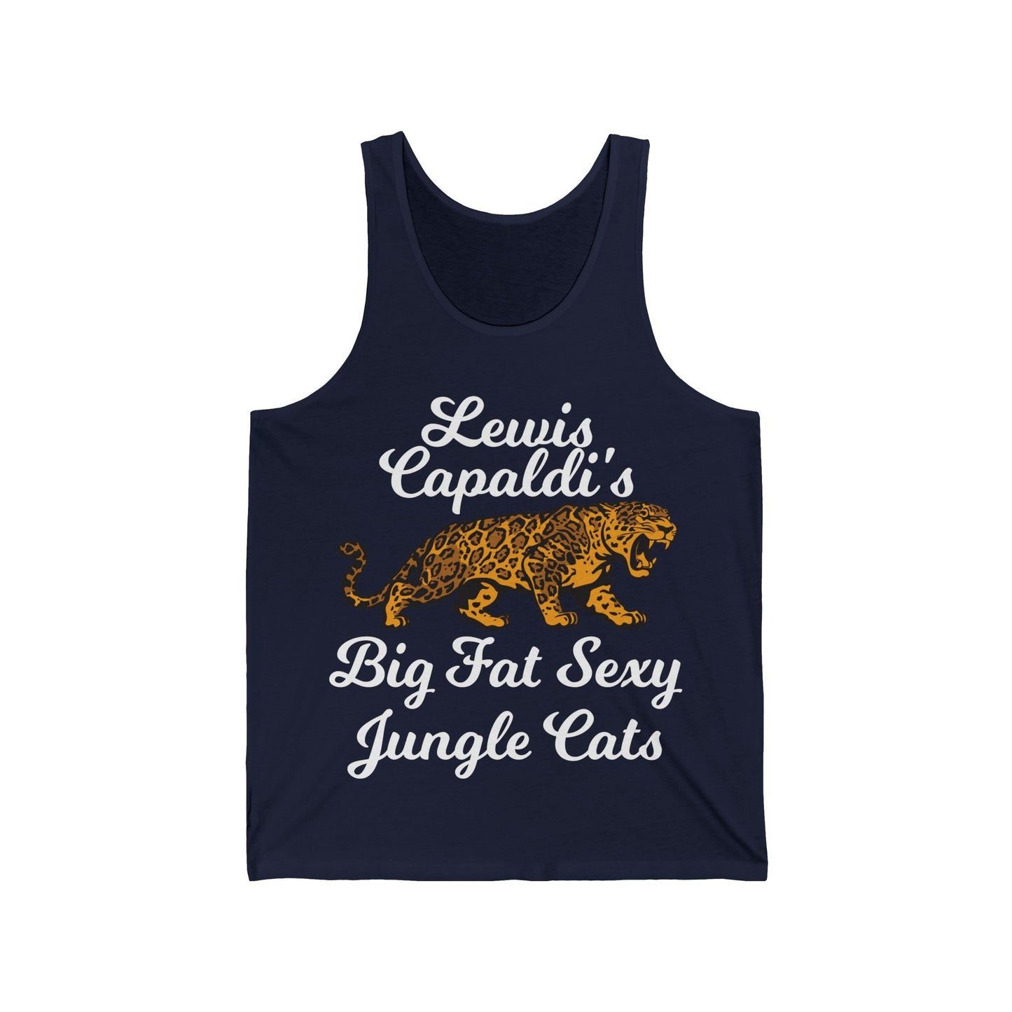 Lewis Capaldi Unisex Jersey Tank Top - Big Fat Sexy jungle cats