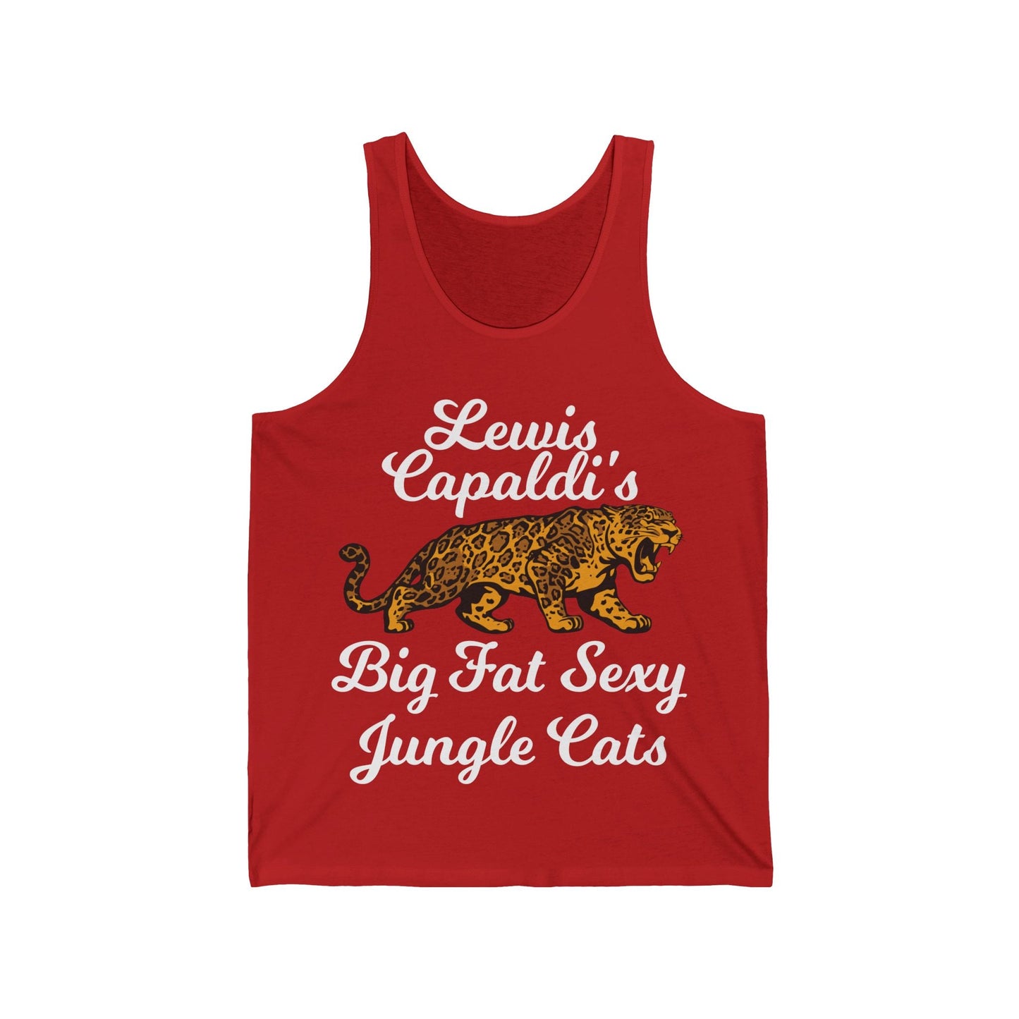 Lewis Capaldi Unisex Jersey Tank Top - Big Fat Sexy jungle cats