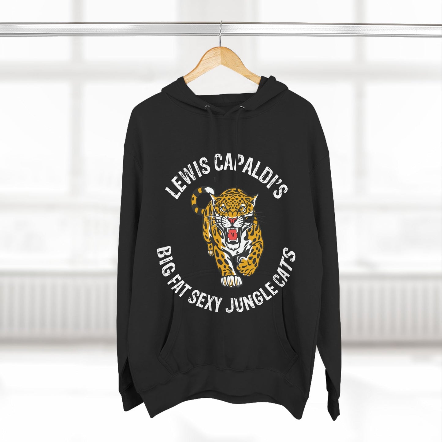 Lewis Capaldi Three-Panel Fleece Hoodie - Big Fat Sexy Jungle Cats