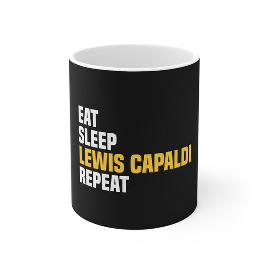 Lewis Capaldi Mug - Eat sleep Lewis Capaldi repeat