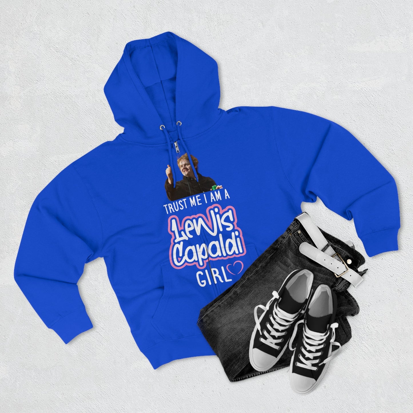 Lewis Capaldi Unisex Zip Hoodie - Trust me I am a Lewis Capaldi Girl