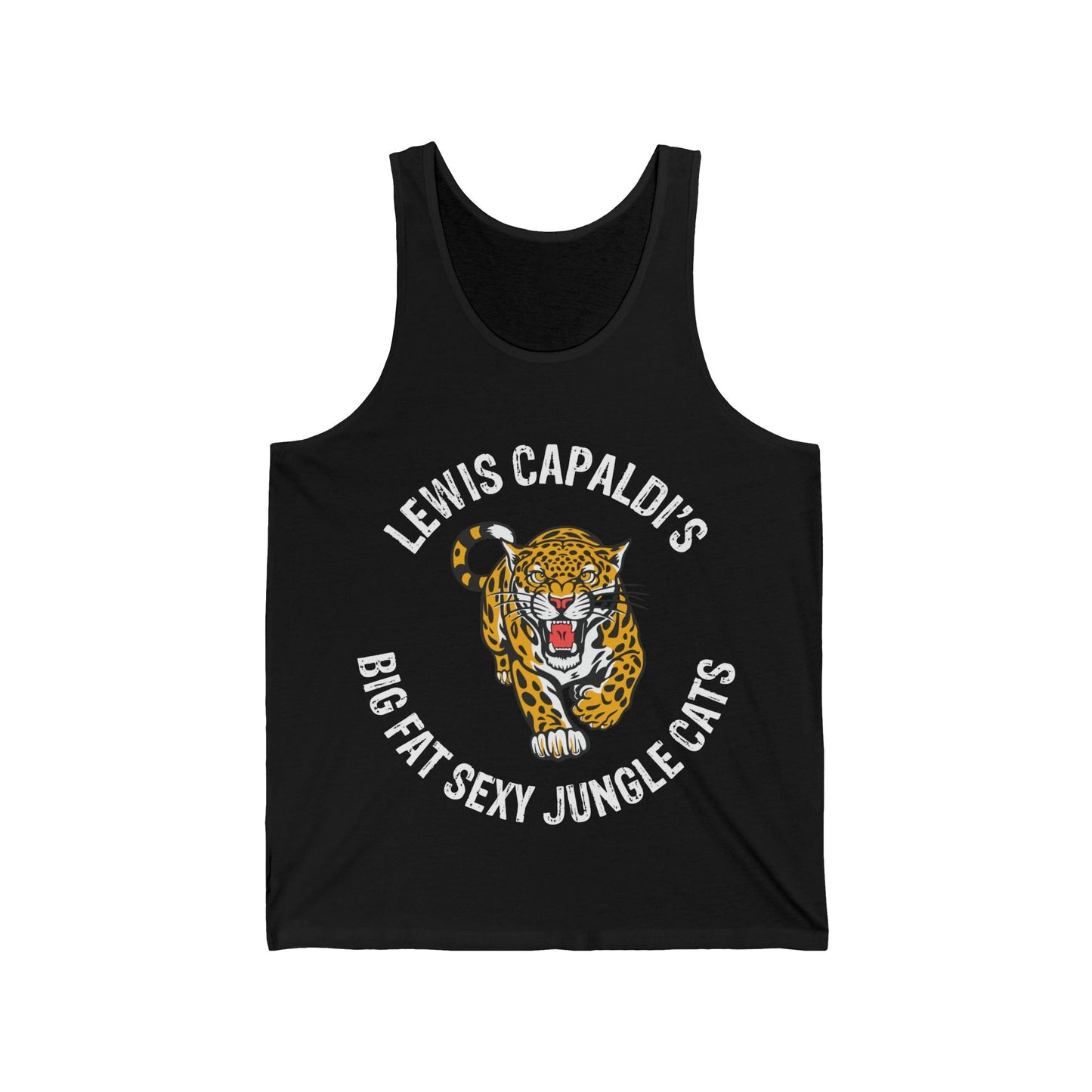 Lewis Capaldi Unisex Jersey Tank Top - Big Fat Sexy jungle cats