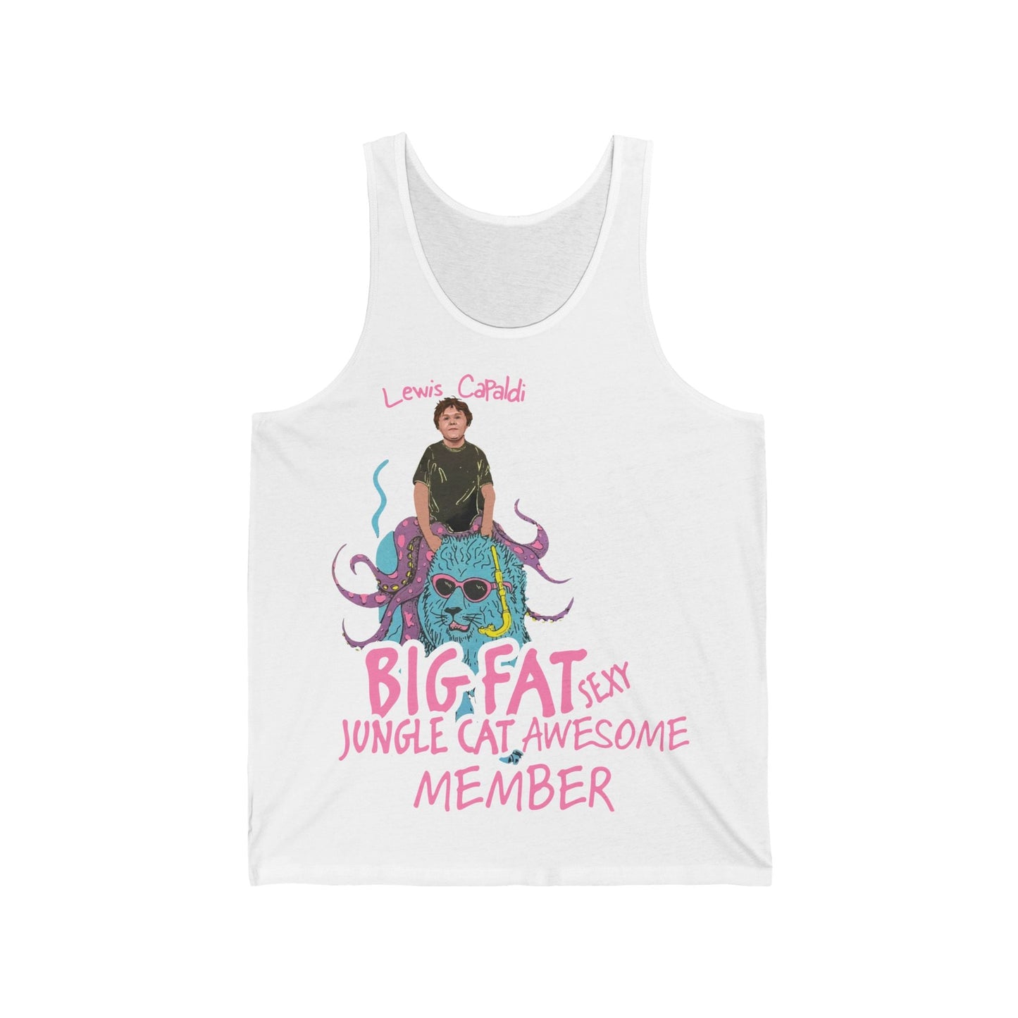 Lewis Capaldi Unisex Jersey Tank Top  - Big Fat Sexy jungle cats