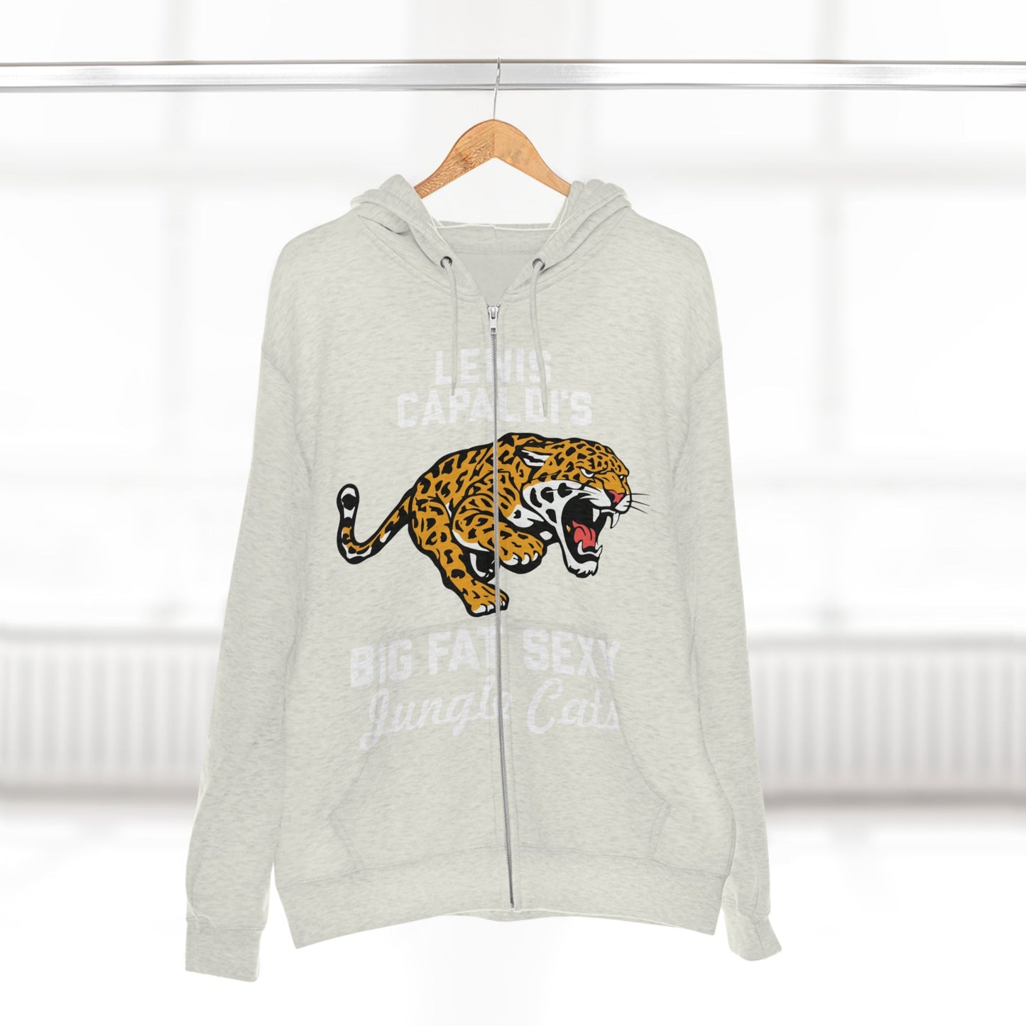 Lewis Capaldi Unisex Zip Hoodie - Big Fat Sexy Jungle Cats