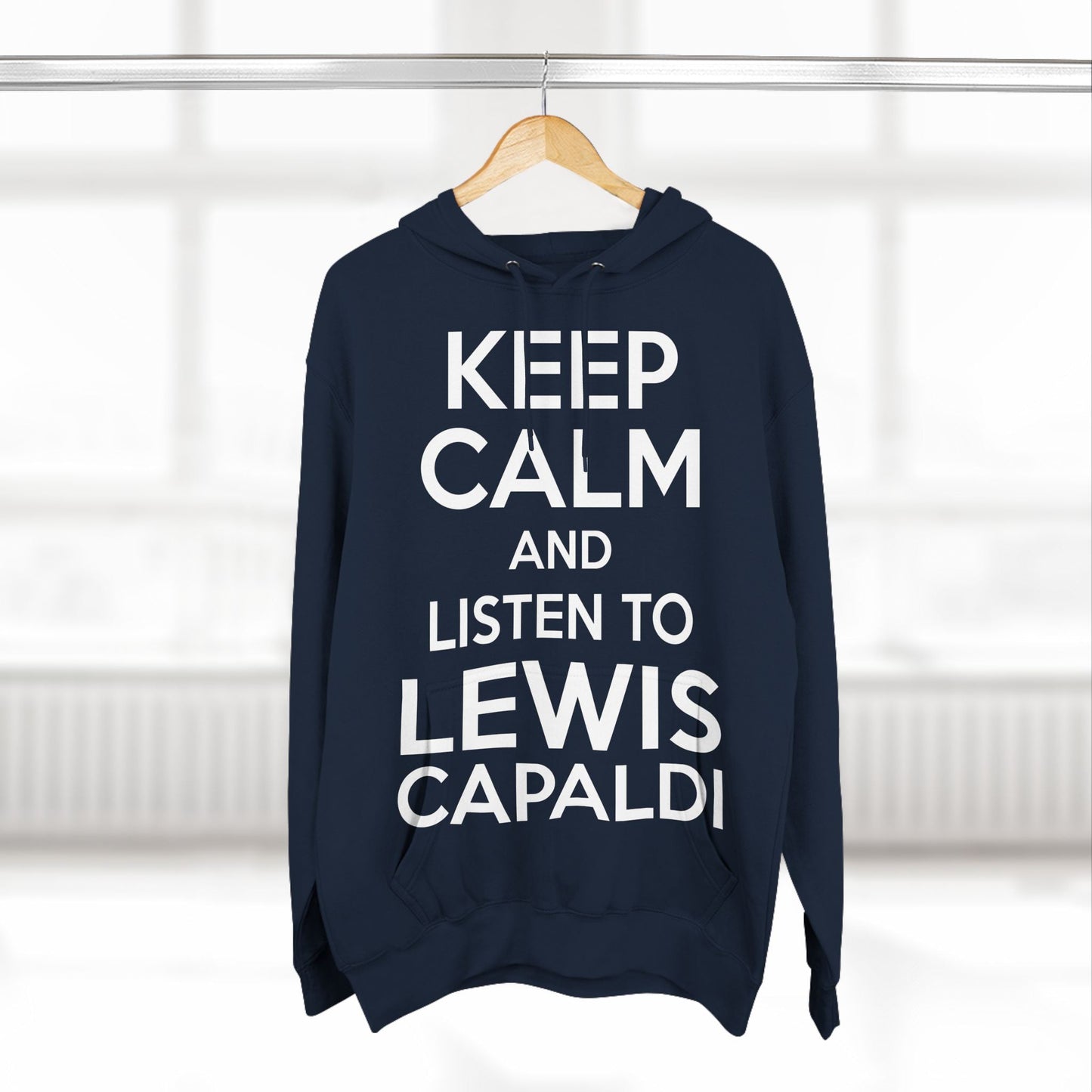 Lewis Capaldi Three-Panel Fleece Hoodie - Keep calm and listen to Lewis Capaldi