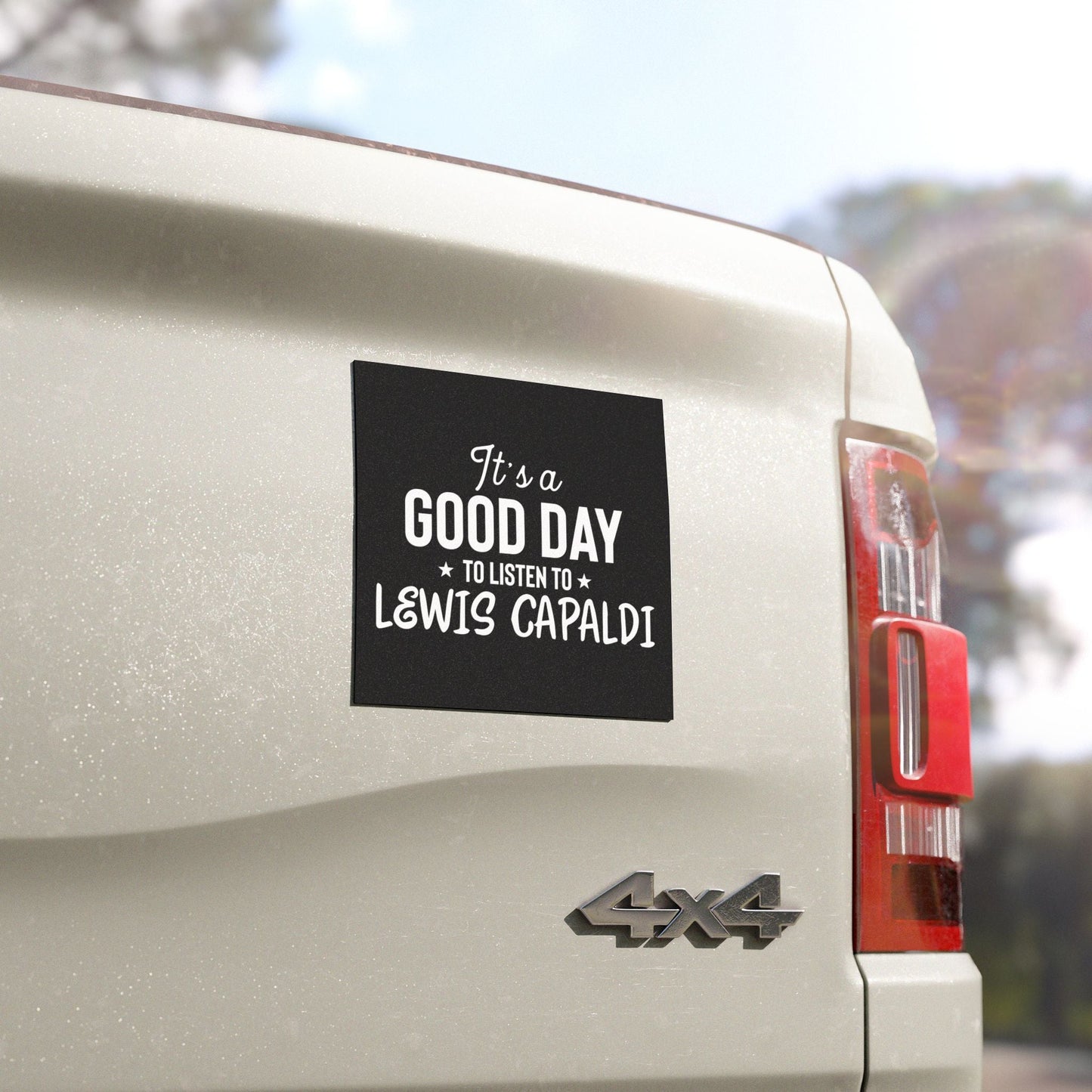 Lewis Capaldi Car Magnet - It's a good day to listen to Lewis Capaldi