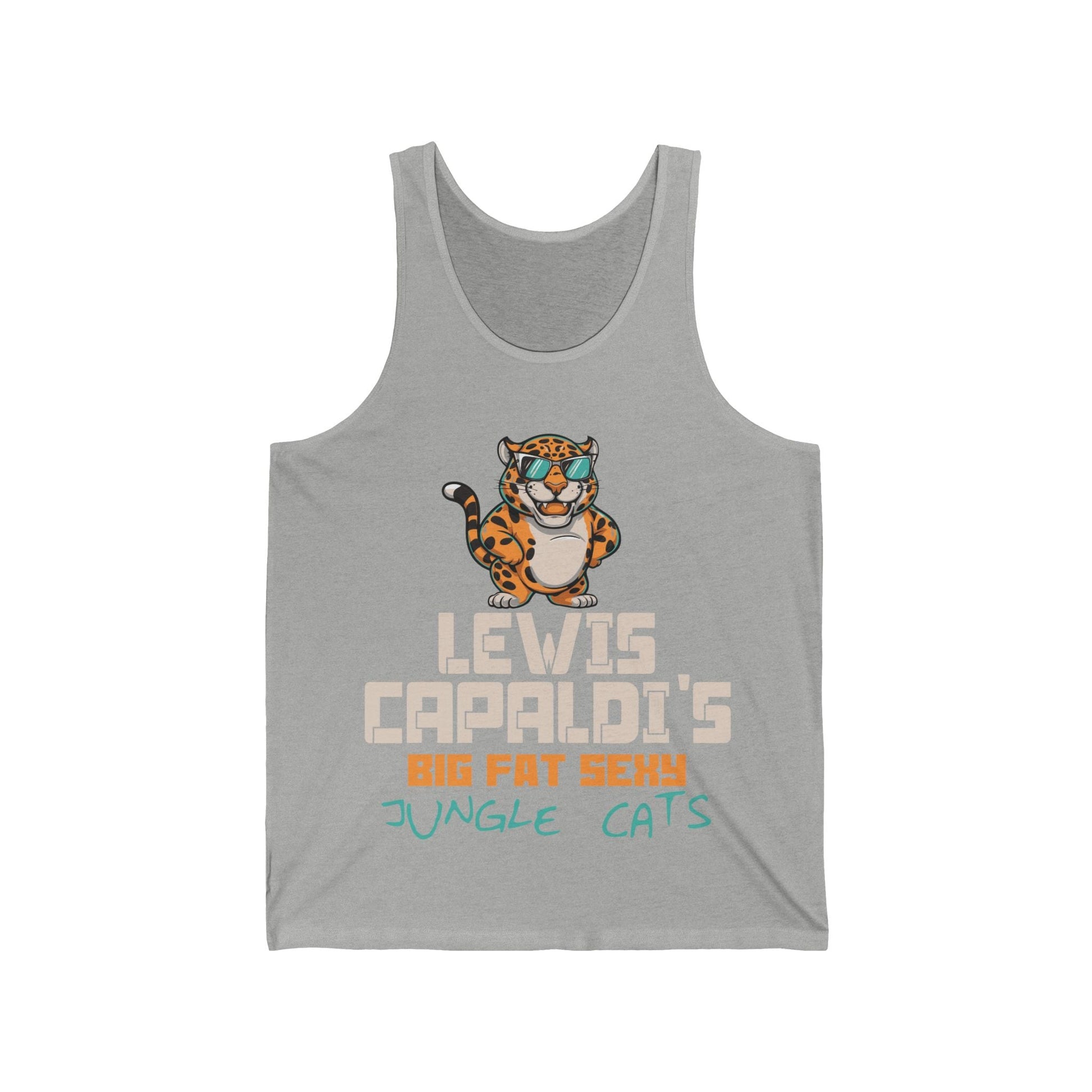 Lewis Capaldi Unisex Jersey Tank Top - Big Fat Sexy Jungle Cats - S / Athletic Heather - Tank Top