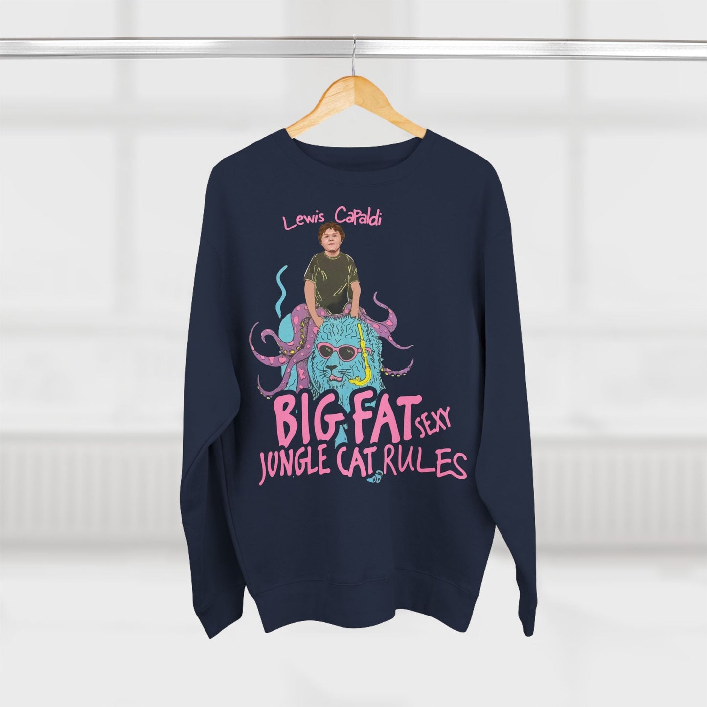 Lewis Capaldi Unisex Crewneck Sweatshirt - Big Fat Sexy Jungle Cats