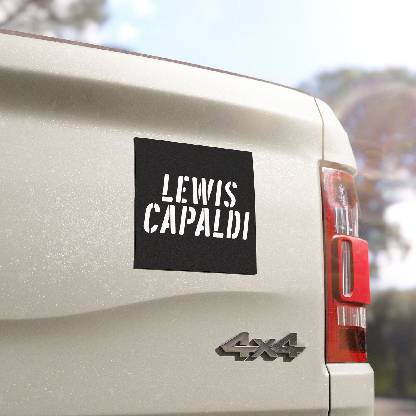 Lewis Capaldi Car Magnet - Writing