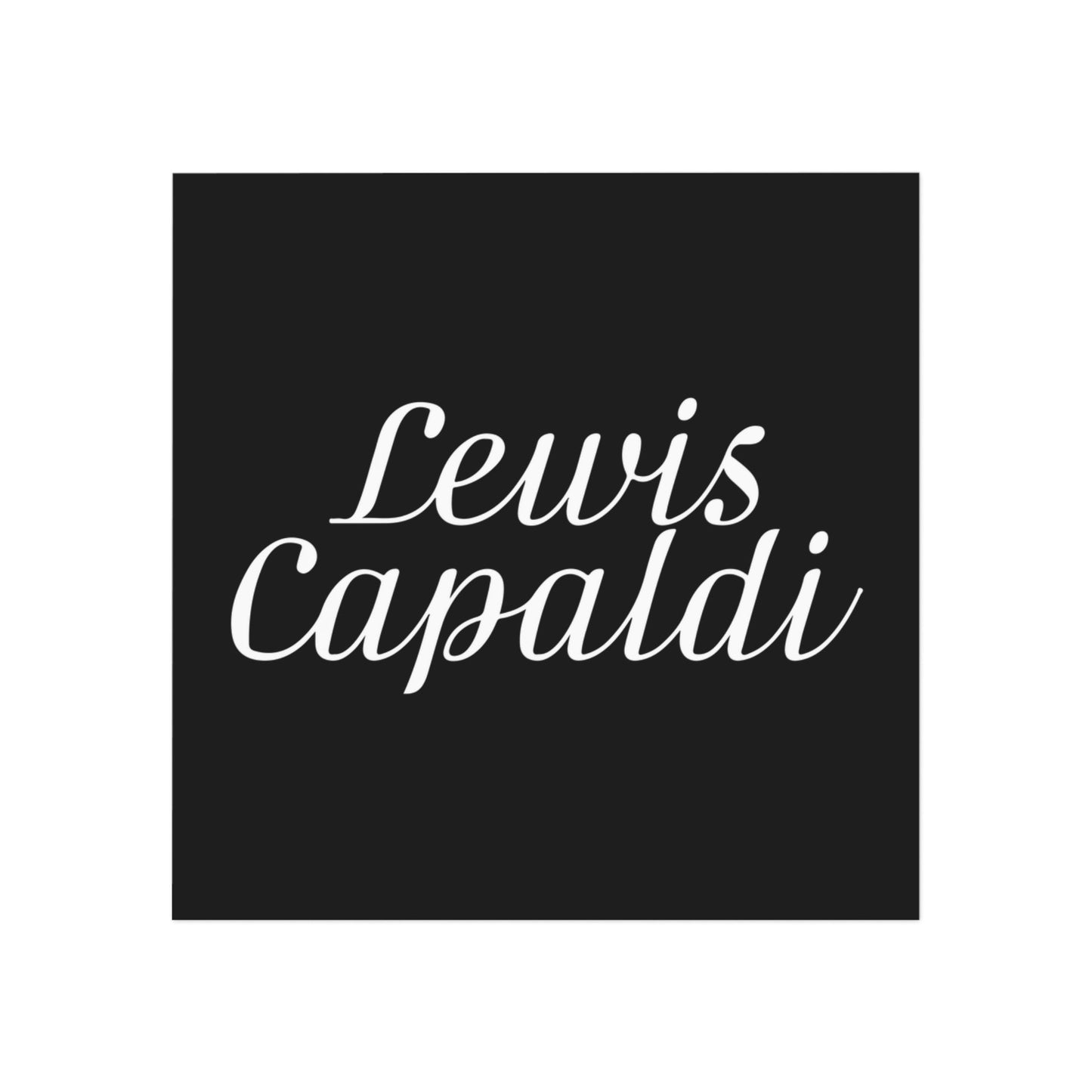 Lewis Capaldi Square Magnet - Writing