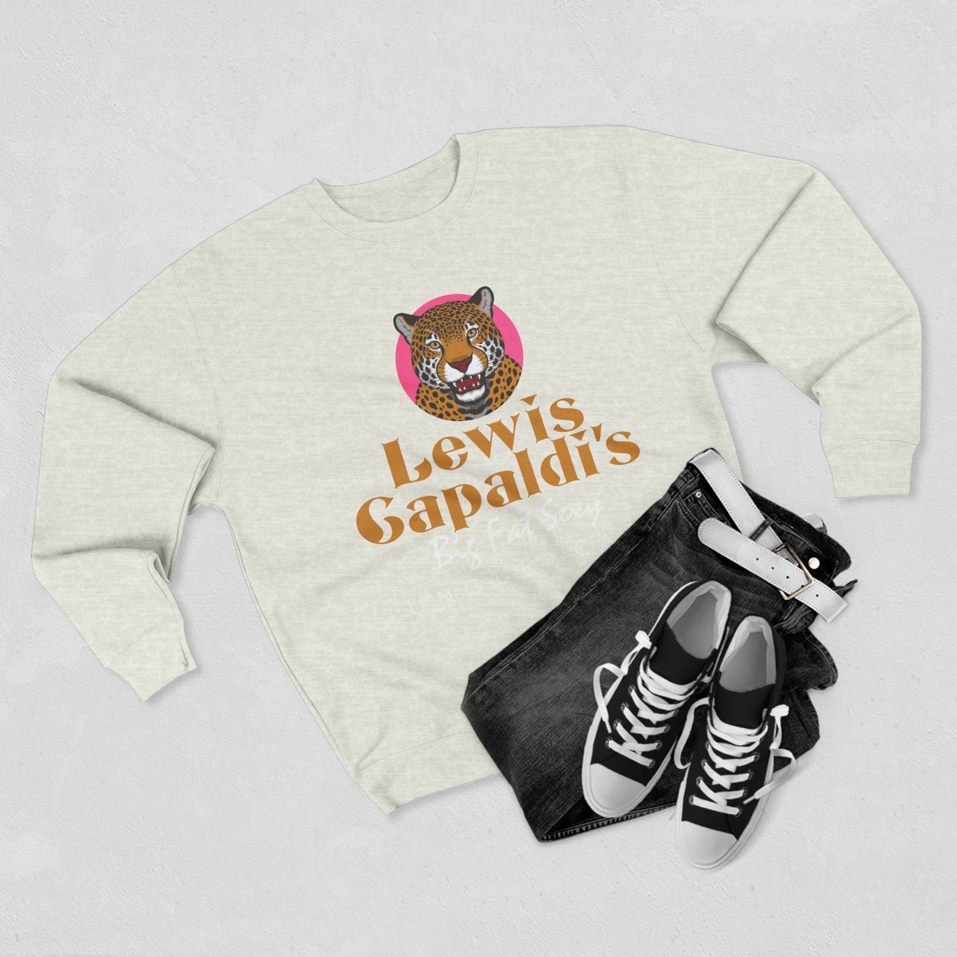 Lewis Capaldi Unisex Crewneck Sweatshirt - Big Fat Sexy Jungle Cats - Sweatshirt