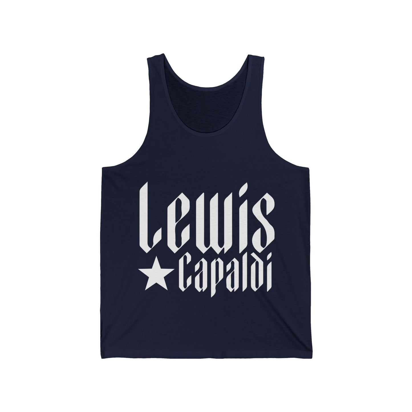 Lewis Capaldi Unisex Jersey Tank Top - Writing