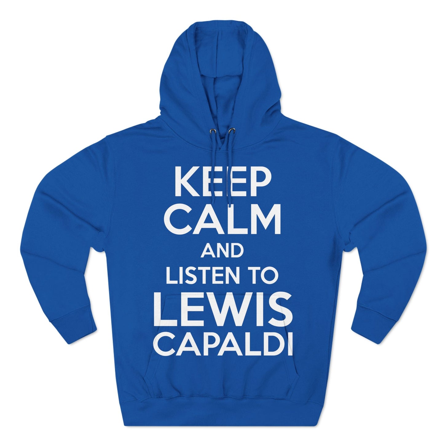 Lewis Capaldi Three-Panel Fleece Hoodie - Keep calm and listen to Lewis Capaldi