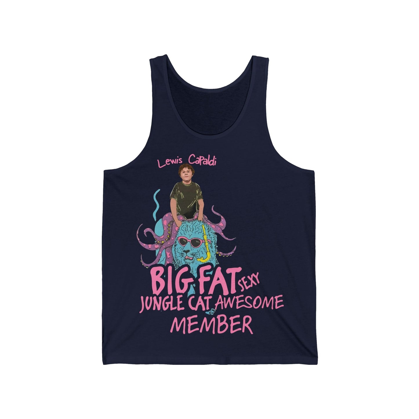 Lewis Capaldi Unisex Jersey Tank Top  - Big Fat Sexy jungle cats