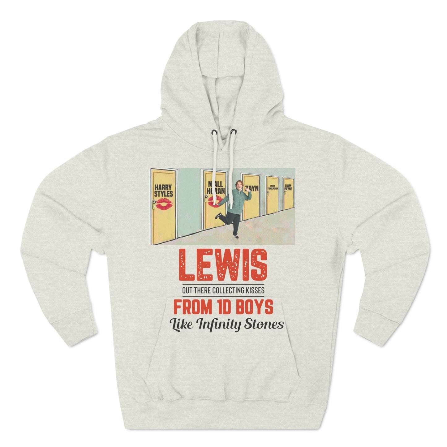 Lewis Capaldi Three-Panel Fleece Hoodie - Lewis out there collecting kisses from 1D boys