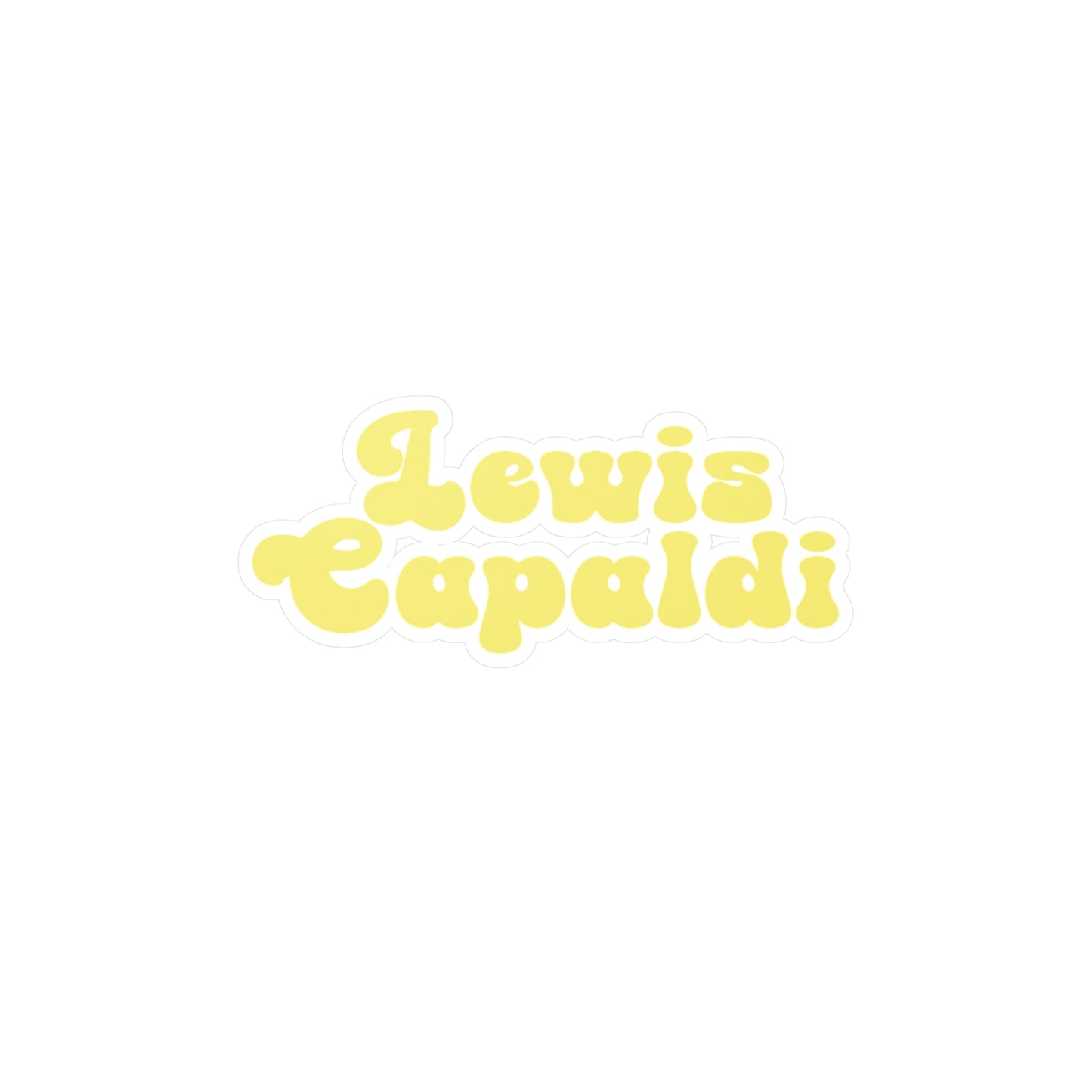 Lewis Capaldi Kiss-Cut Vinyl Stickers - Writing