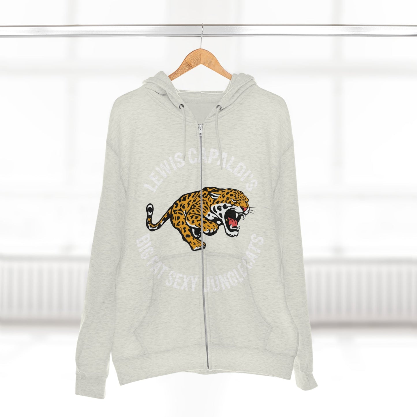 Lewis Capaldi Unisex Zip Hoodie - Big Fat Sexy Jungle Cats