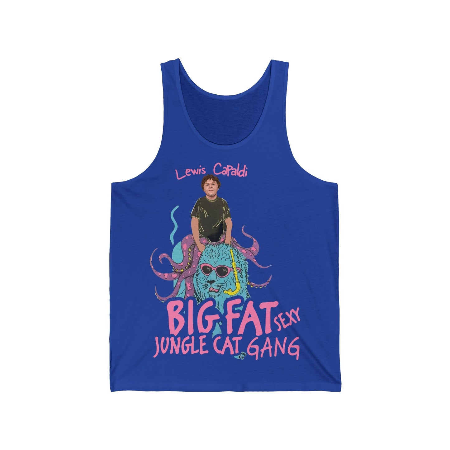 Lewis Capaldi Unisex Jersey Tank Top - Big Fat Sexy jungle cats