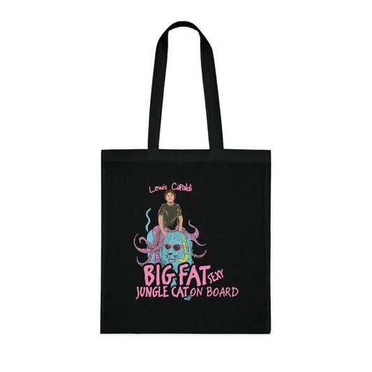 Lewis Capaldi Cotton Tote Bag - Big Fat Sexy Jungle Cats